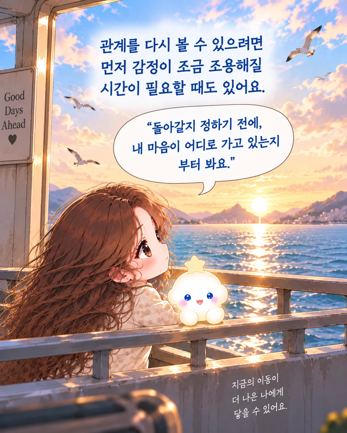 소드 6 재회운, 떠나는 카드가 나왔다면? 7번째 장면