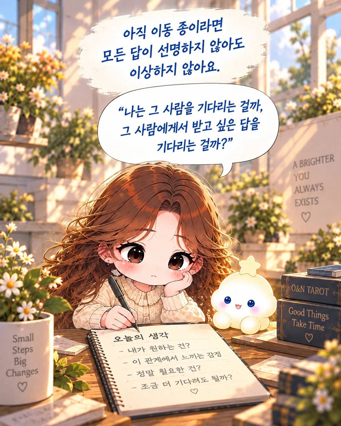 컵 4 타로카드 뜻과 썸 해석｜좋아하는데 마음이 식은 것 같다면? 6번째 장면